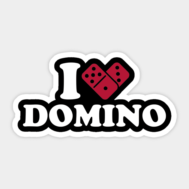 I love domino Sticker by Designzz